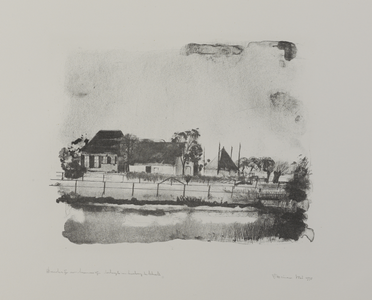 29226 Gezicht over de Kromme Rijn bij Utrecht op een boerderij ter hoogte van een kwekerij.01-05-1975-31-05-1975